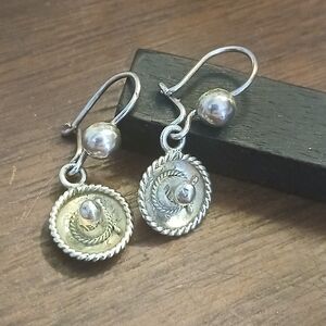 Vintage Silver Sombrero Earrings from Mexico Signed